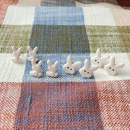 Bunnies White Earrings