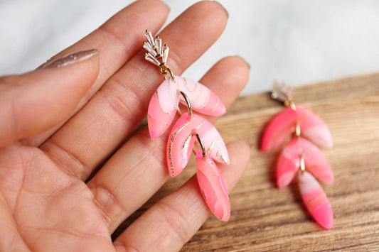 Dream Leafs Persian Pink Earrings