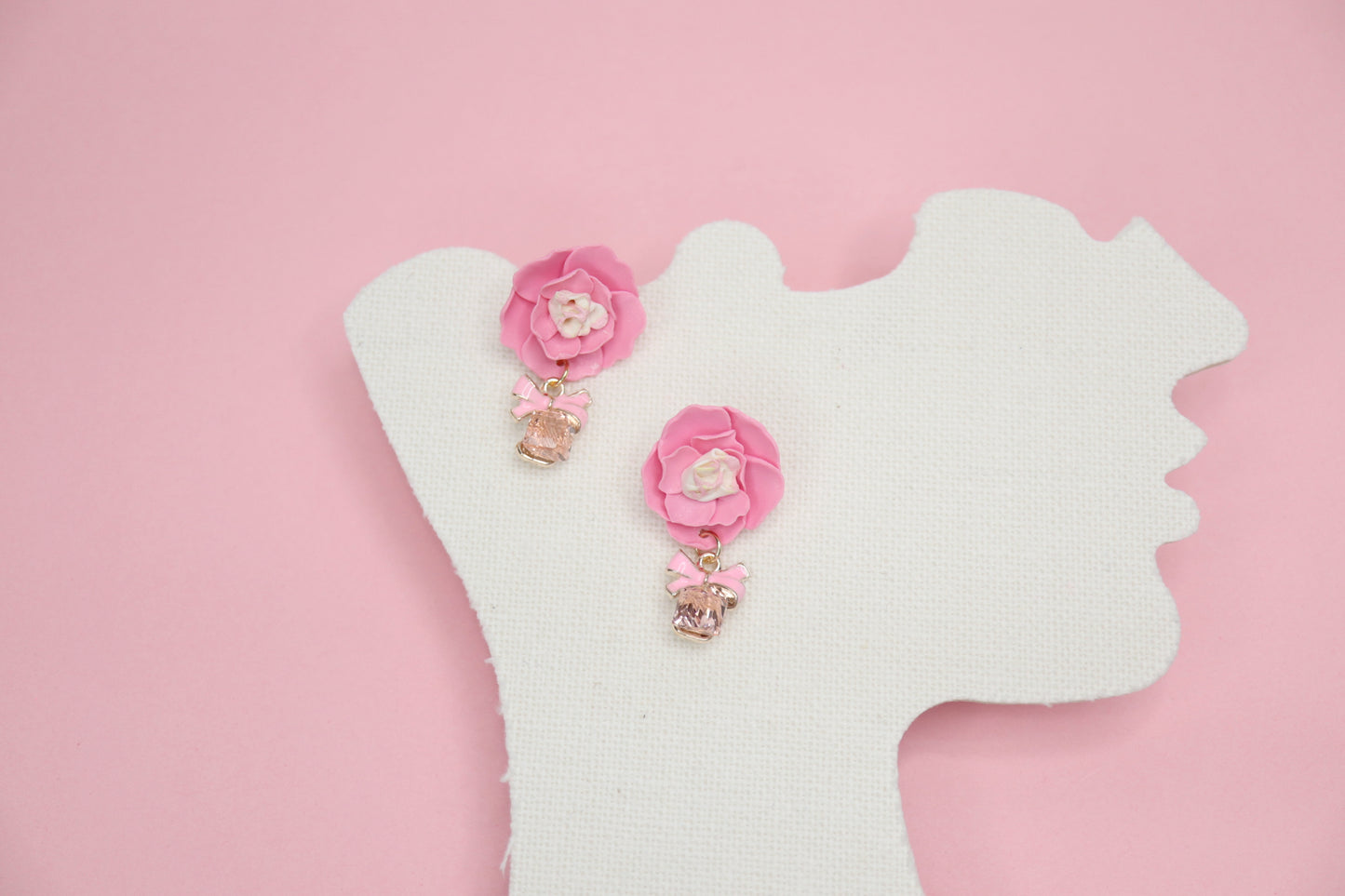 Elegant Peony Earrings ￼