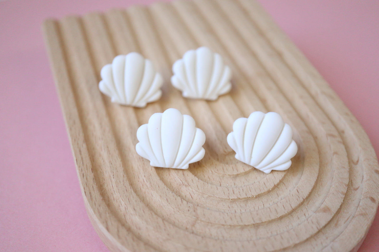 White Shell Earrings