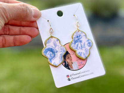 Blue China Chinoiserie Earrings