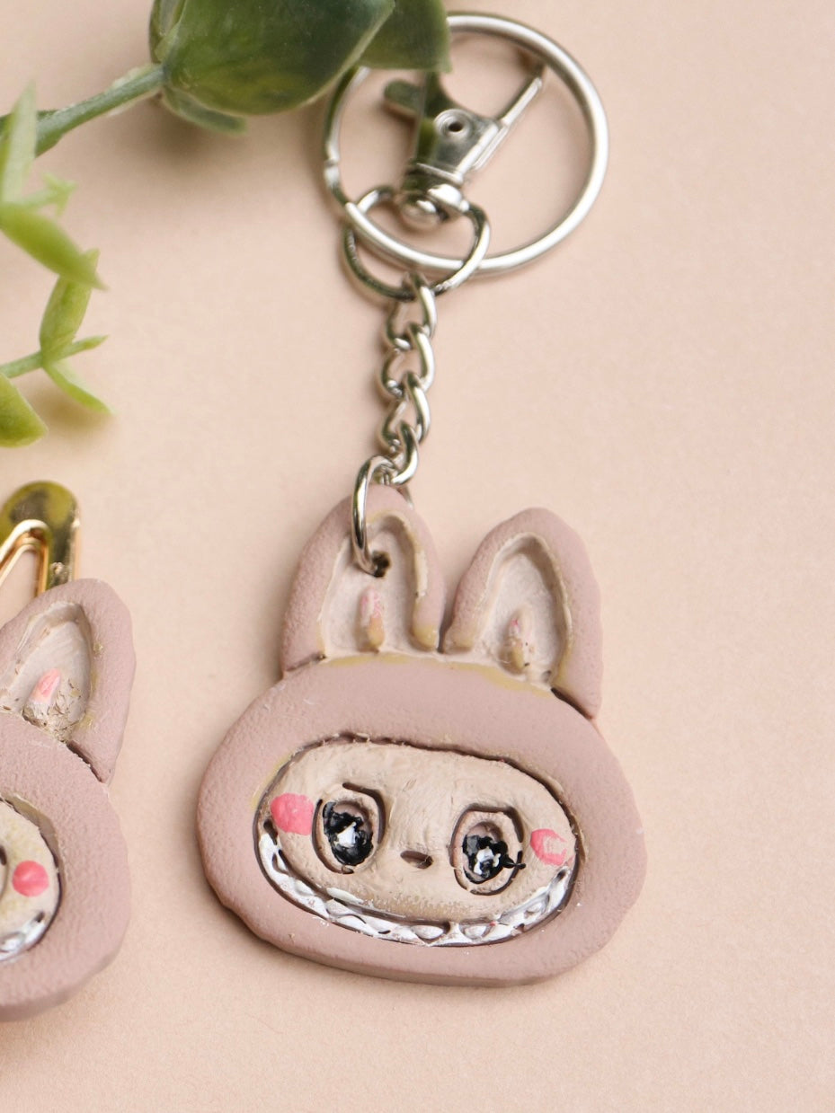 Labubu hair clips and keychains