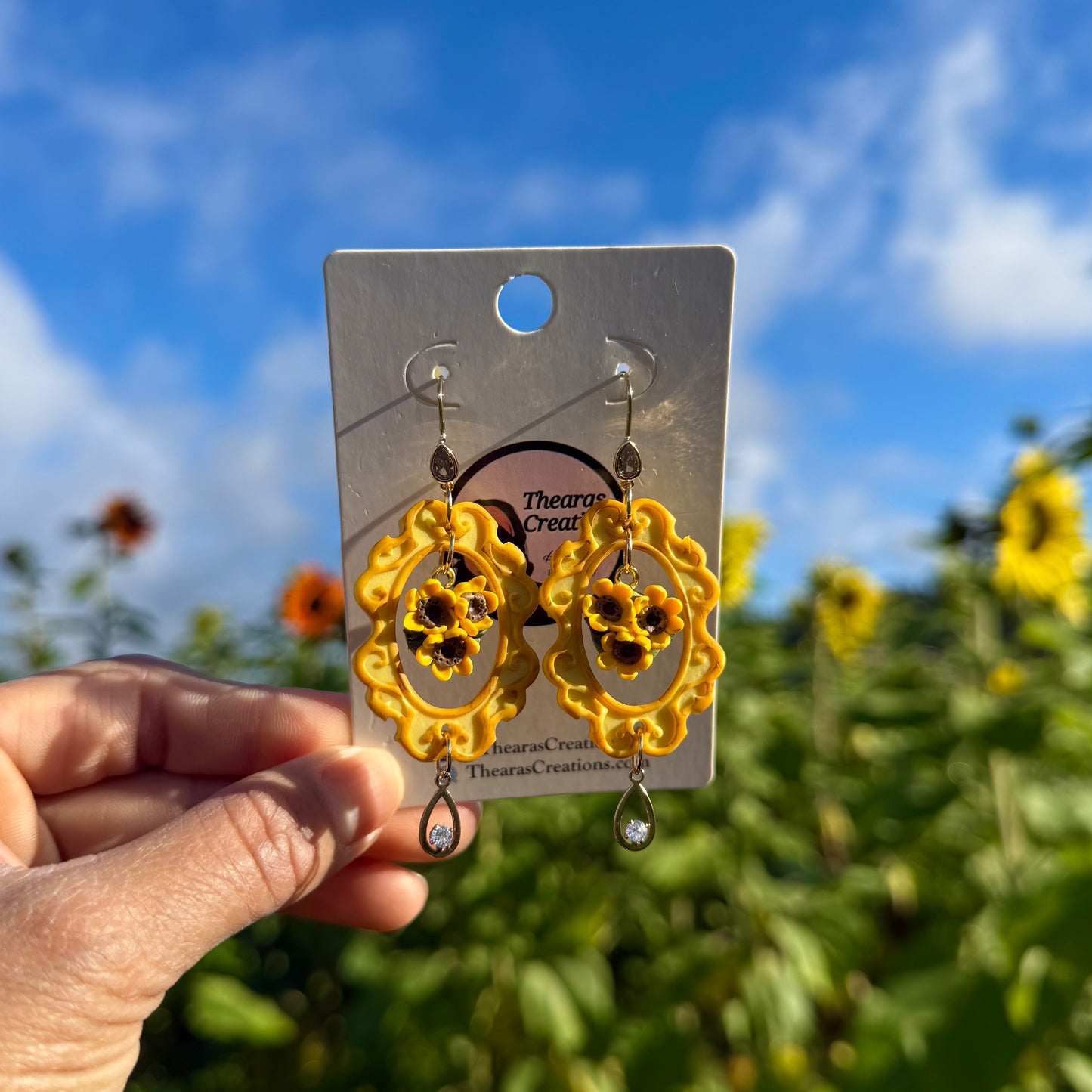 Vintage Sunflower Charm