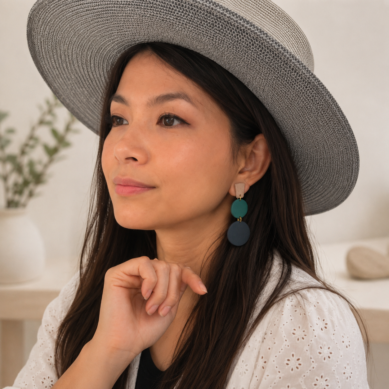 Costal Calm Polymer Clay Earrings