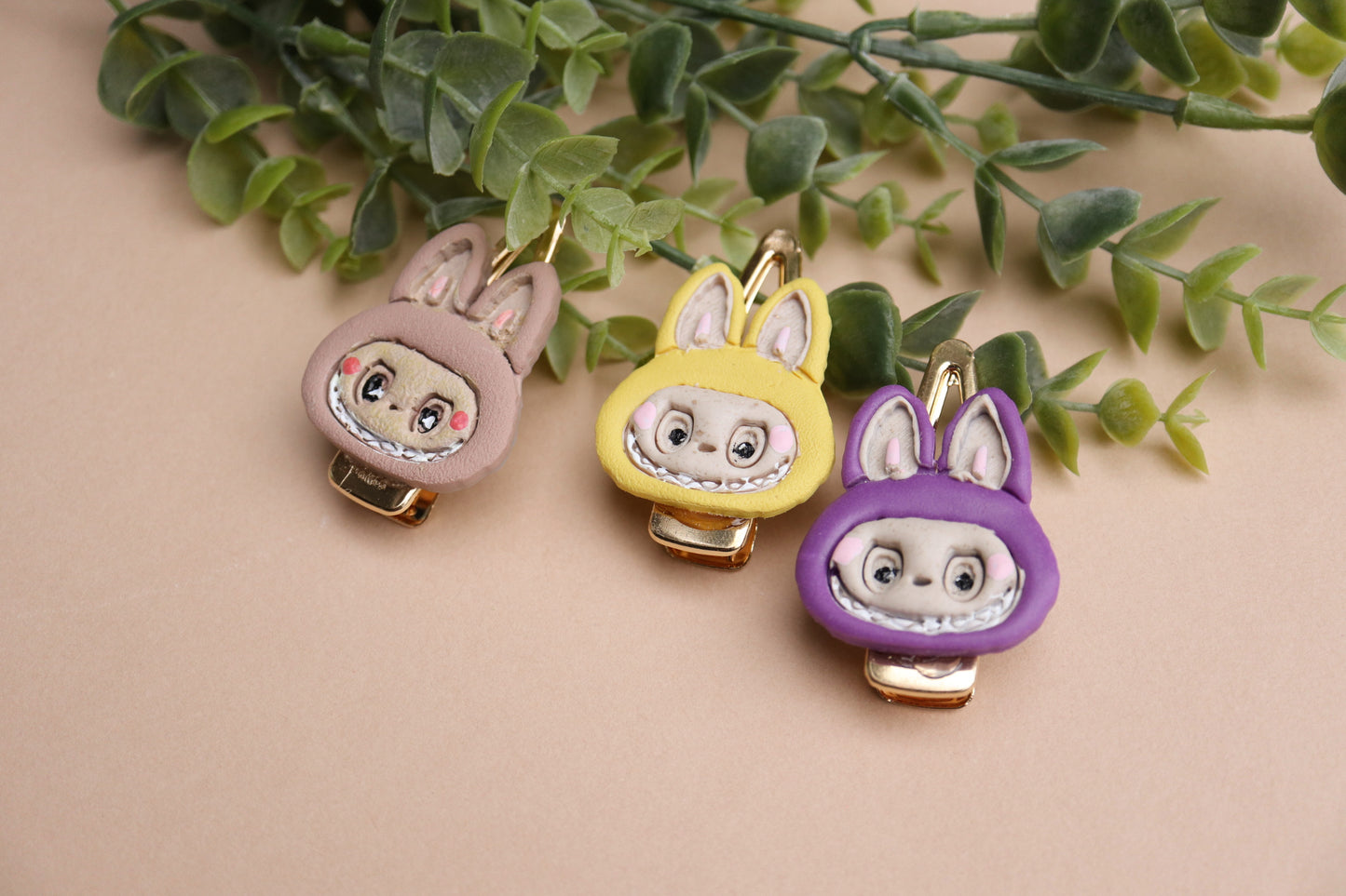 Labubu hair clips and keychains