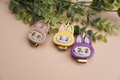 Labubu hair clips and keychains