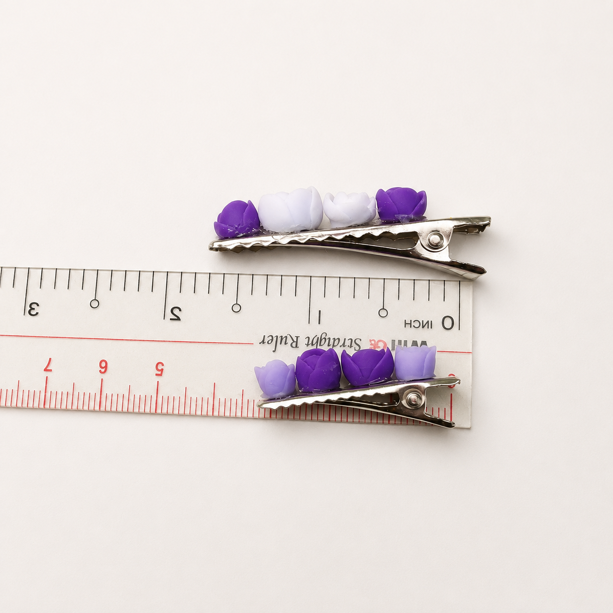 Purple Rose Girl Hair Clip