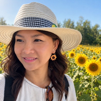 Sunflower Gold Hoops