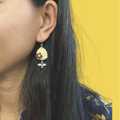 Bee Hives Earrings.