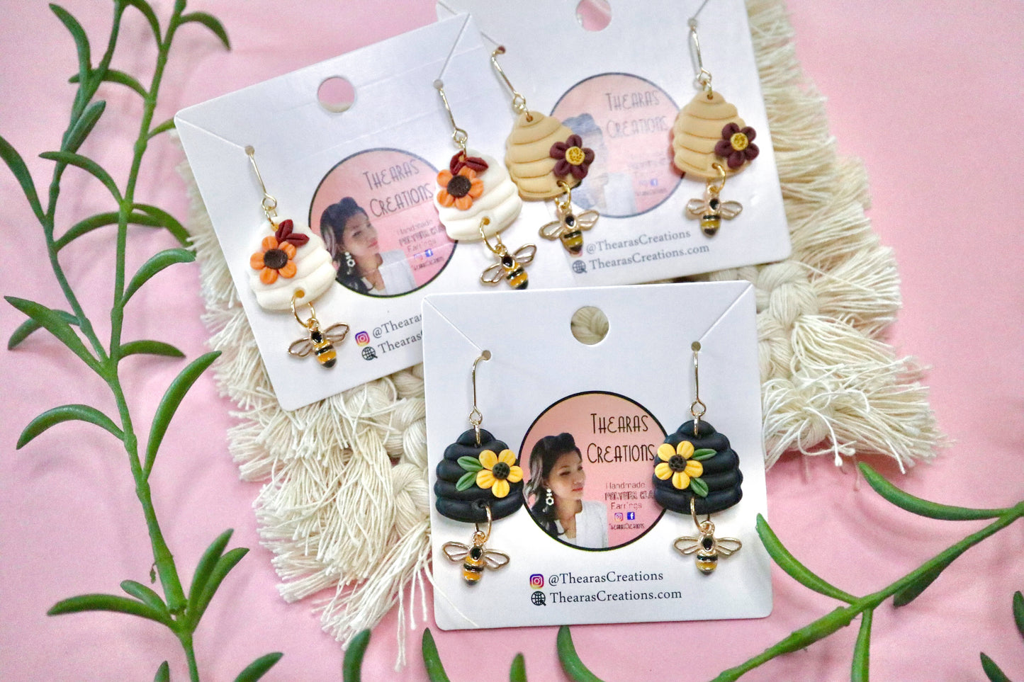 Bee Hives Earrings.