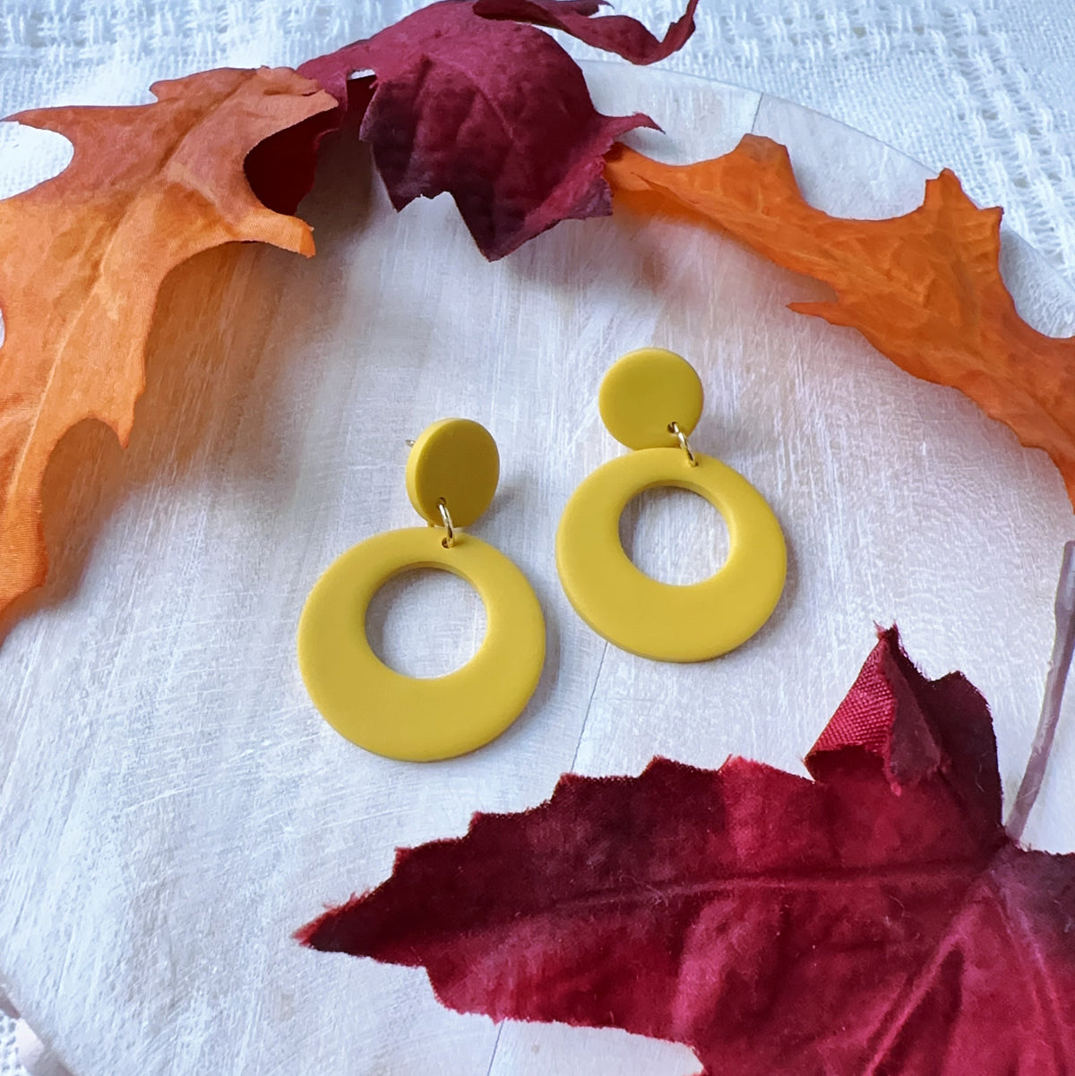 Fall Donut Circle Earrings