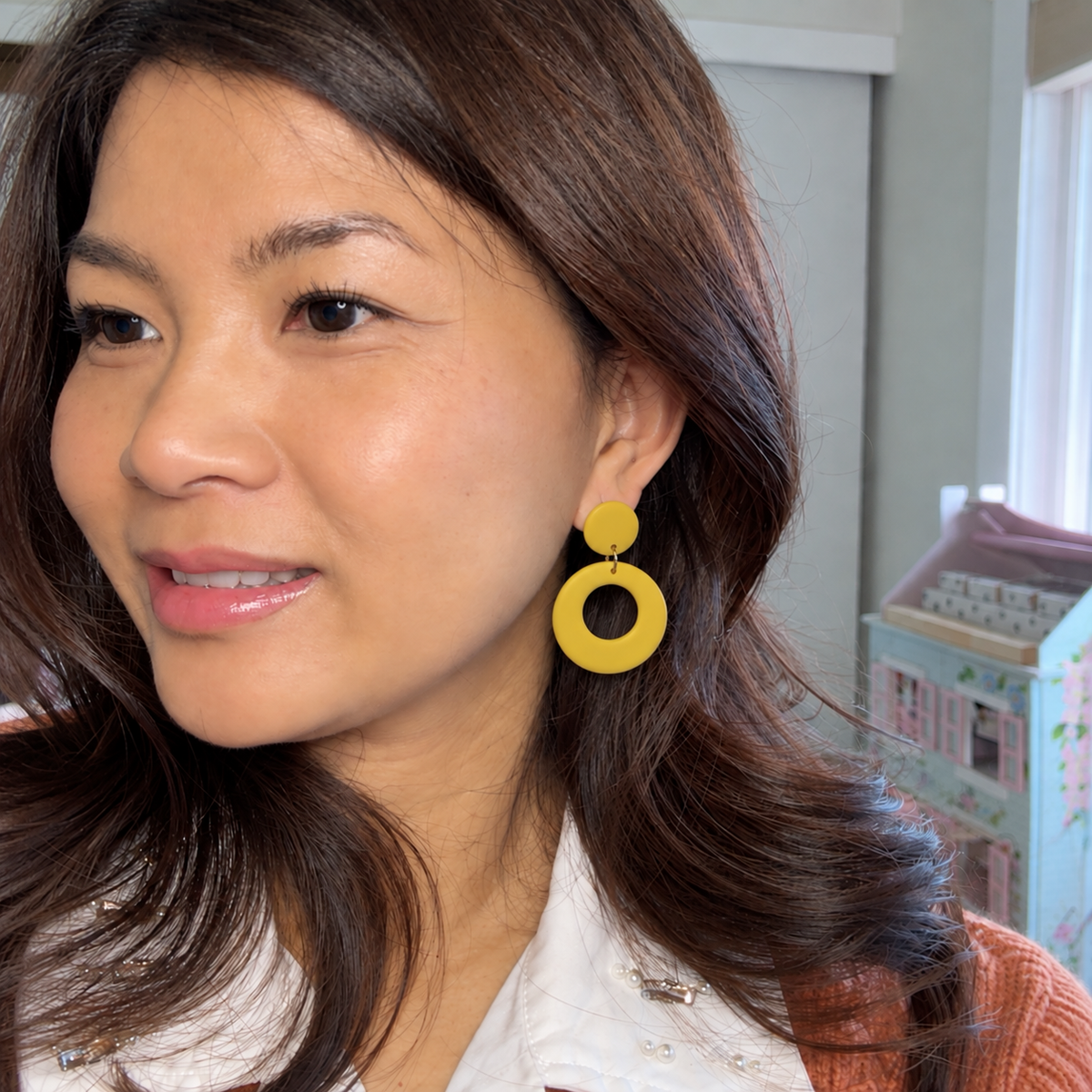 Fall Donut Circle Earrings
