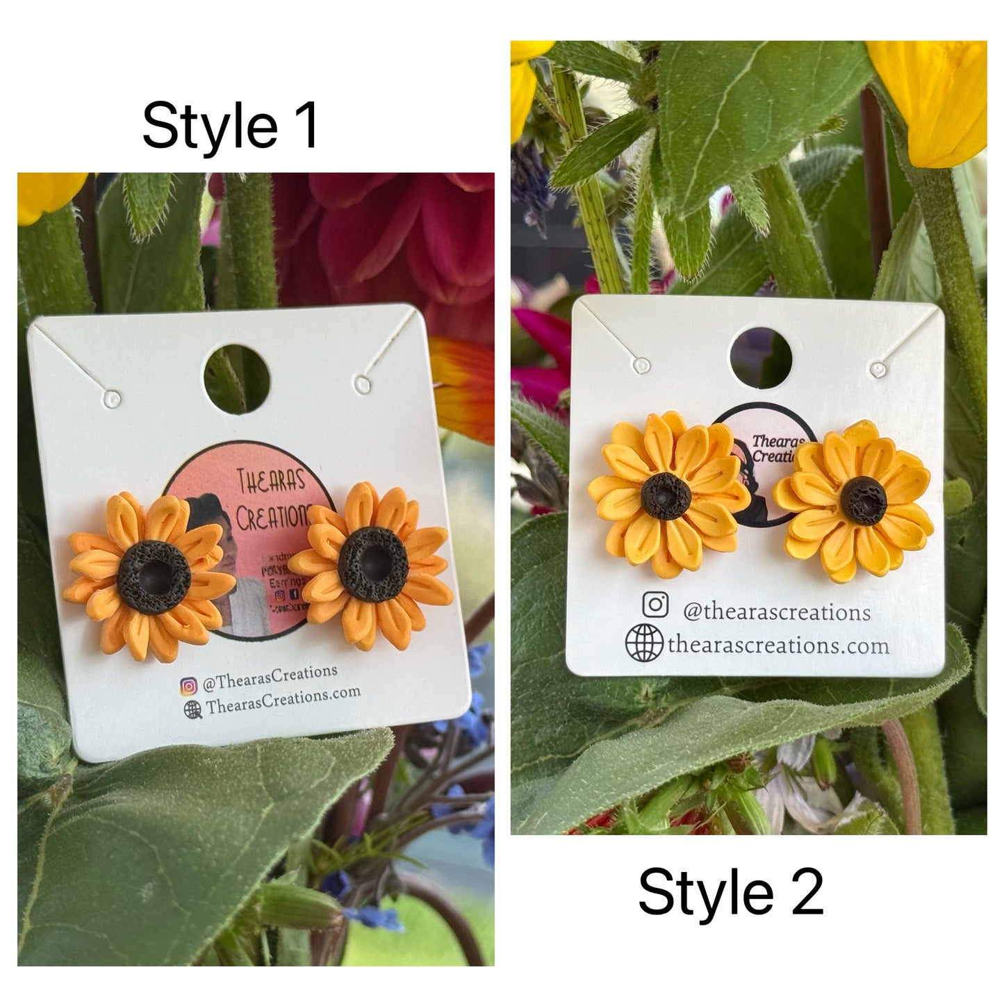 Two layers sunflower studs.