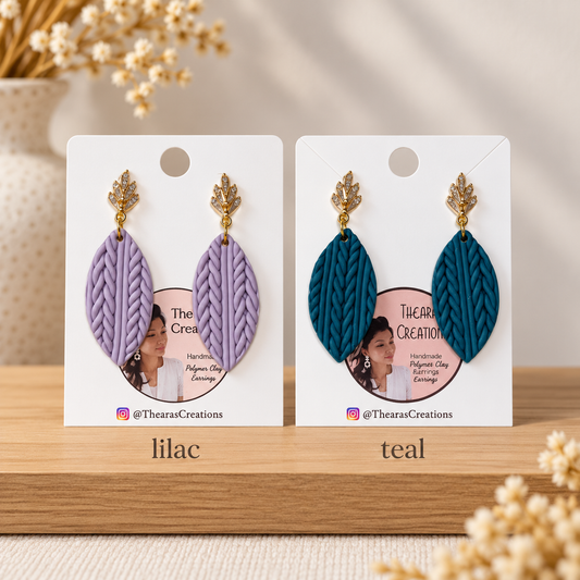 Woven Leaf Earrings