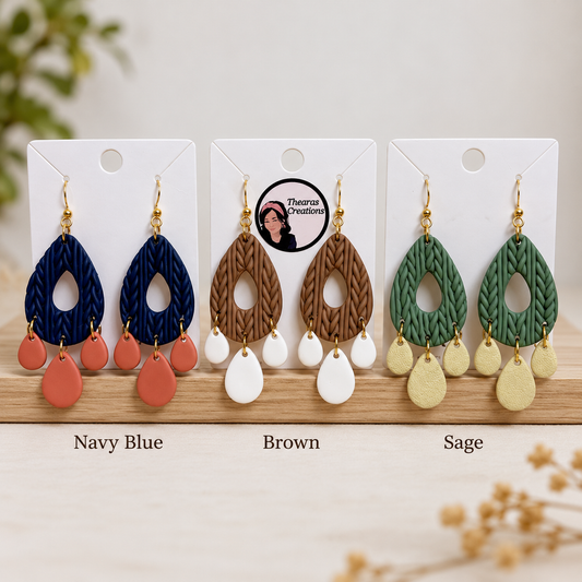 Woven Teal Drops