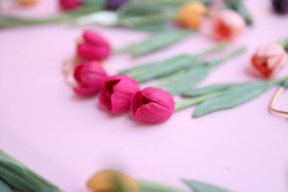Tulip Fuchsia Link Earrings