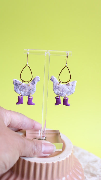 Lavender Chicken with Boots