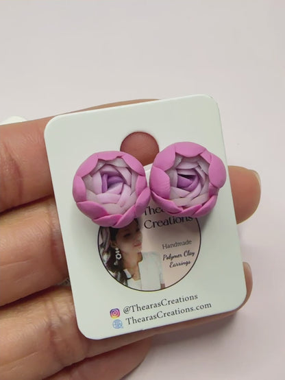 Peony pink studs￼ ￼