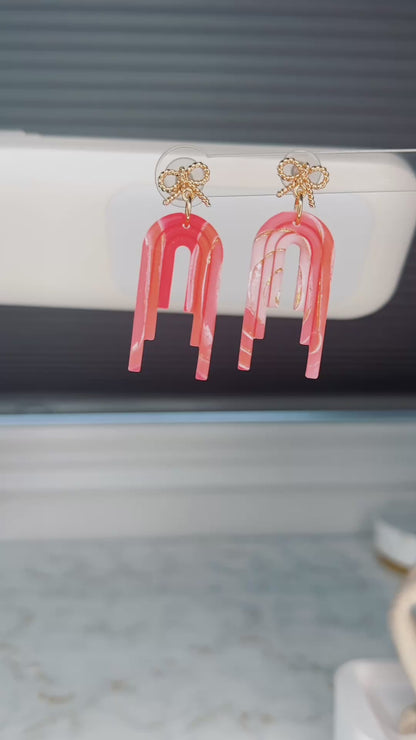 Persian Pink Arch Earrings