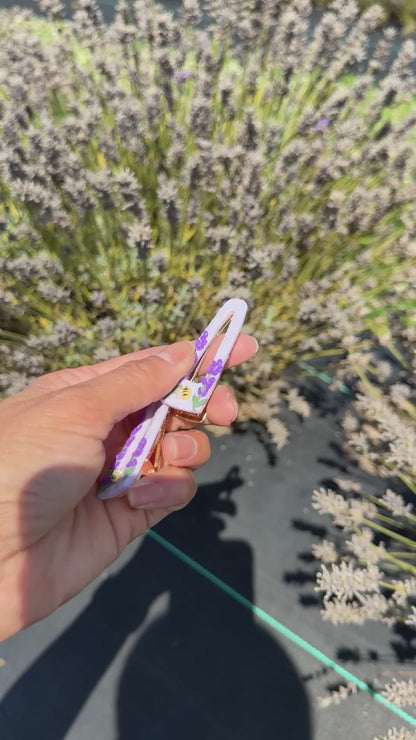 Lavender Banana Hair Clip