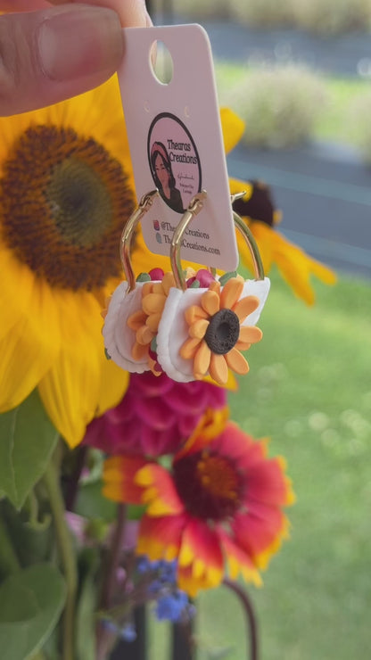 Sunflower Heart Hoops Reversible
