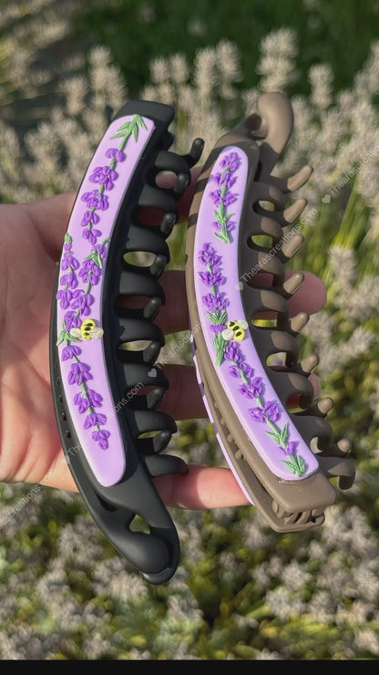 Lavender Banana Hair Clip