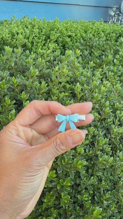Blue Girl Bow Hair Clip